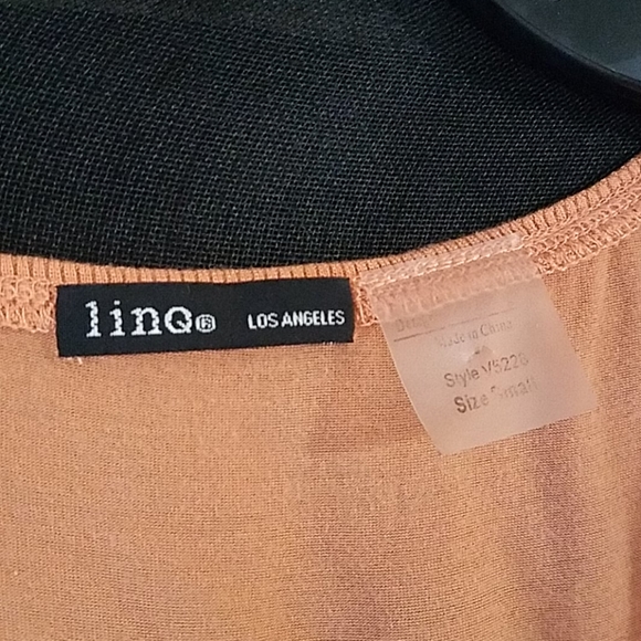 linQ Silk Overlay Tank in Marigold size Small - Picture 3 of 9